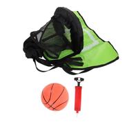 Toyvian 3pcs Indoor Trampoline Basketball Hoop with Mini Balls Pump Portable Backyard Game for Quick Setup Interactive Play Fun Sports Experience