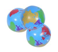 Toyvian 3pcs Inflatable Globe Educational Earth Beach Ball for Swimming Pool Games Classroom Activities Teaching and Fun Party Favors