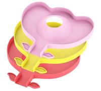 Toyvian 3pcs Kitchen Sink Silicone Drainable Mats Under Sink Faucet Guard Splash-Proof Pads Pink Red Yellow for Home Organization and Dish Cloth Holder