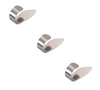 Toyvian 3pcs Lab Thumb Picks for Guitar Ukulele Ultra-thin Stainless Steel Picks
