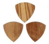 Toyvian 3pcs Large Triangle Wood Guitar Picks Multipurpose Wooden Bass Pick Plectrum Set for Acoustic and Electric Guitar Accessories