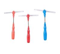 Toyvian 3pcs LED Windmill Spinner Light Up Pinwheel Flashing Wind Spinners Glowing Outdoor Toys Rotary Music Bar Toy for Kid