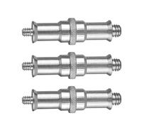 Toyvian 3pcs Lightweight Iron 1/4 to 3/8 Threaded Screw Adapter Set for Camera Tripod and Monopod, Easy to Install Silver Cold Shoe Spigot Converter for Umbrella Stands