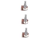 Toyvian 3pcs Long Knurled Guitar Potentiometer Dual Pot for Volume Tone Split Shaft Audio
