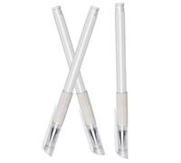 Toyvian 3pcs Marker Pen Lightweight Plastic Eyebrow Mapping Tools Professional Salon Using Comfortable Handle White for Position Makeup Brows