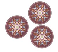 Toyvian 3pcs Meditation Sound Bowl Mat Durable Buddhism Prop for Bowl Stability Compact Design for Easy Portability Meditation Accessory for Mindfulness Practices