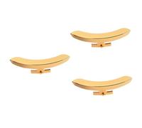 Toyvian 3pcs Metal Banjo Armrest Replacement Single Golden Mirror Finish for Vintage Banjos Material Includes Screw Compatible with Two Rim Hooks