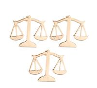 Toyvian 3pcs Metal Libra Scales Brooch Set, Gold Alloy Lawyer Lapel Pins for Men, Justice Scale Collar Pins for Suit, Shirt, Coat Accessories, for Work and Formal Wear