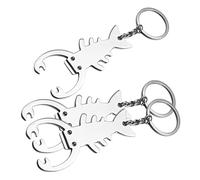 Toyvian 3Pcs Metal Lobster Bottle Opener Keychain Durable Drink Lid Remover Tool for Party BBQ Outdoor Events Home Bar Accessory