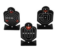 Toyvian 3pcs Metal Shooting Targets Rotary Practice Accessories Black Tinplate with Electroplating, Resistant to Damage and Versatile Use, Unique Design Cute Style for Outdoor Range Game