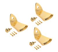 Toyvian 3pcs Metal Triangle Mandolin Tailpiece Gold Plating String Mandolin Includes Guitar Tailpiece Screws and Use in Live String