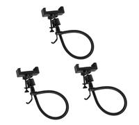 Toyvian 3pcs Mic Stand Phone Holder Rotating Cellphone Clamp Wide Compatibility for Desk and Bike Handlebars Easy Installation