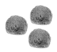 Toyvian 3pcs Microphone Furry Windscreen Muff Wind Cover for Recordings Windproof Mic Cover Furry Material for Outdoor and Studio Use