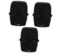 Toyvian 3pcs Microphone Metal Mic Ball Head Replacements Microphone Head Cover Compatible for Mic Replacement Ball Accessories for Streaming and Gaming