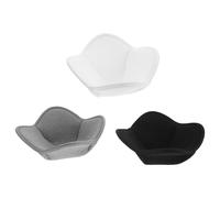 Toyvian 3pcs Microwave Bowl Cozy Holders for Soup Bowls Machine Washable Microfiber and Sponge Hot Pads for Kitchen Use and Meal Prep