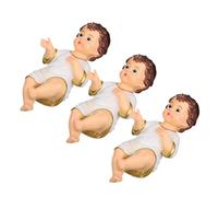 Toyvian 3pcs Mini Jesus Figurines Resin Nativity Religious Ornaments for Home Church Display Holy Jesus Statues Christmas Christian Decorations