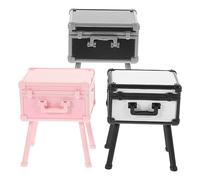 Toyvian 3pcs Mini Makeup Box Lipstick Perfume Doll House Decor Desktop Ornament Beauty Organiser Storage