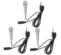 Toyvian 3pcs Mini Portable Microphone for Smartphones and Tablets Lightweight Singing and Recording Device Easy to Use Compatible Various Applications No External Power Needed for Home