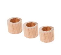 Toyvian 3pcs Mini Wooden Flowerpot Natural Wood Bark Rustic Succulent Planter Log Pot Vase for Nursery and Garden Potting