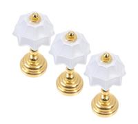 Toyvian 3Pcs Miniature Desk Lamp Ornaments Mini House Furniture Light Models for Dollhouse Decor Safe and Design for Houses and Festive