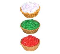 Toyvian 3pcs Miniature Food Models Pretend Play Doll House Accessories Realistic Food Decorations Tiny Kitchen Scene Ornament for Dollhouse