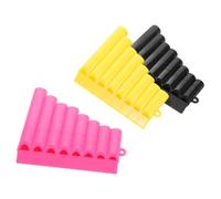 Toyvian 3pcs Musical Instruments Tube Plastic Pan Flute Wind for Early Music Education Preschool Beginners Durable Friendly Material