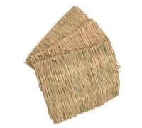 Toyvian 3pcs Natural Grass Bunny Mats for Cage Bedding and Chewing, Multipurpose Small Animal Hay Nest for Guinea Pigs and Squirrels, Easy to Clean Foraging Mat for Bunny Hideout