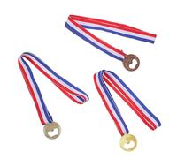 Toyvian 3pcs Novelty Bottle Opener Medal Shaped Bottle Opener 1.77x1.77x0.12in Zinc Alloy Easy to Carry Spacesaving for Weddings Bar Use
