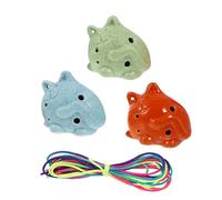 Toyvian 3pcs Ocarina Cute Cat-shaped Instruments for Boy Girl Portable and Lightweight Beginner Ocarina for Family Gatherings and Festivals Random Colors