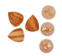 Toyvian 3pcs Olive Wood Ukulele Picks Guitar Pick Wooden Softer Tone Great Flex Sturdy Material for Nylon Stringed Instruments