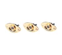 Toyvian 3pcs Oval Guitar Jack Plug Socket for Electric Guitar Bass Includes Mounting Screws Input Output Jack Replacement