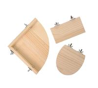 Toyvian 3pcs Parrot Stand Board Natural Wood Platform for Bird Cage Accessories Durable and Safe Bird Standing Board for Parrots Budgies Cockatiels and More