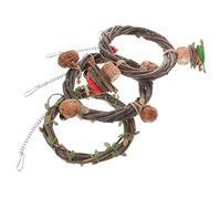 Toyvian 3pcs Parrot Swing Hammock with Perch Stand for Climbing and Chewing Durable Bird Cage Accessory for Parrots and Pets to Boredom and Encourage Activity