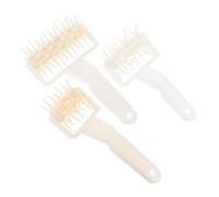Toyvian 3pcs Pizza Dough Roller with Spikes Plastic Pastry Docker for Baking Blistering Remover Handheld Tool for Kitchen and Restaurant Use Lightweight Dough Preparation Accessory