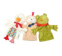 Toyvian 3pcs Plush Animal Hand Puppets for Years Soft Lightweight Creative Storytelling with Duck Monkey Frog for Birthday Party Classroom Rewards