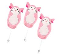 Toyvian 3pcs Plush Mouse Cat for Indoor Cats Soft Lightweight Mouse Shaped Playthings for Chewing Chasing and Paw Exercise Interactive Funny for Kitten Entertainment
