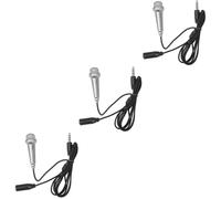 Toyvian 3pcs Portable Vocal Microphones Miniature Handheld Phone Microphone for Singing Small Recording for Mobile Phone Laptop USB Connector for Live Performance Podcasting and Streaming