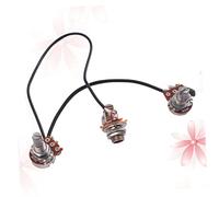 Toyvian 3pcs Potentiometer Circuit for Electric Guitar Splined Pot Volume Shaft for Bass Effect and Tone Control