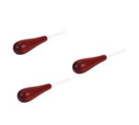 Toyvian 3pcs Professional Extendable Conductors Baton Wooden Handle Orchestra Music Conductor Dark