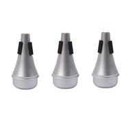 Toyvian 3pcs Professional Silver Trumpet Mute Lightweight Straight Cup Practice Silencer for Trumpets for Quiet Practice Sessions and Jazz Musicians