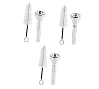 Toyvian 3pcs Professional Trumpet Cleaning Kit with Silver Plated Shape and Brush for Musicians Easy Maintenance for Tone and Performance