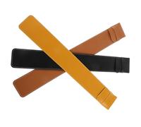 Toyvian 3pcs Pu Leather Drumstick Pouch Drum Stick Holder Bag Yellow Brown and Black for Drummers Durable Easy-clean Storage for All Drumsticks