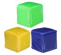 Toyvian 3pcs PVC Dice with Card Insertion for Emotions Resources for Children, for Group Play and Table Game, Educational Cube Playing Game Set