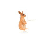 Toyvian 3pcs Rabbit Figurine Lifelike Simulation Bunny Models in Yellow Gray Black for Desktop Decor and Photo Props Realistic Animal Figures for Boys and Play