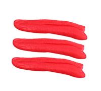 Toyvian 3pcs Realistic Fake Tongue Props for Halloween Decorations and Pranks Lightweight Scary Red Long Tongue Stage Props with Authentic Texture Reusable Horror Movie and Party