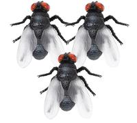Toyvian 3Pcs Realistic Fly Insect Plastic Bug Models for Educational Nature Exploration Family Learning Classroom Teaching Props