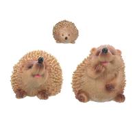 Toyvian 3pcs Realistic Hedgehog Figurine Set Made of Lightweight Pvc for Educational Use and Bedroom Decor, Simulation Wild Animal Model with Lovely Artificial Design