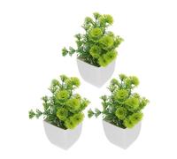 Toyvian 3pcs Realistic Small Faux Plants Artificial Bonsai Trees for Indoor Desk Decor Low Maintenance Greenery for Office Bathroom Farmhouse and Plant Decoration