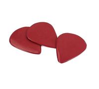 Toyvian 3pcs Red Natural Stone Guitar Plectrums Picks Lightweight 27x24x2mm Finger Picks for Acoustic and Electric Guitars