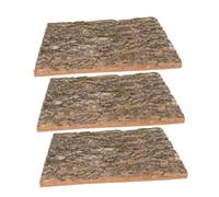 Toyvian 3pcs Reptile Cork Bark Background Rustic Cork Climbing Board Green for Terrarium and Aquarium, for Bearded Dragons and Snake